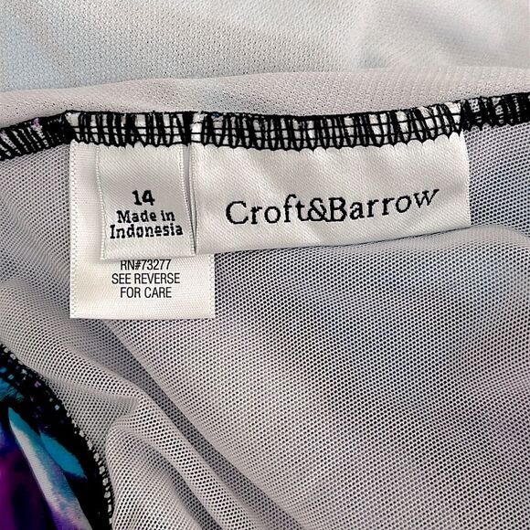 Croft & Barrow One Piece Swimsuit Size 14 Underwire - Picture 13 of 14